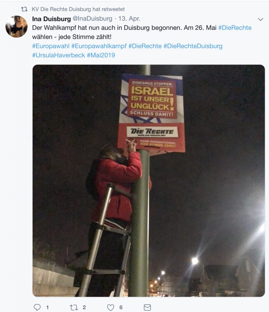 Impressionen aus dem Twitter-Account der Nazis: Wahlkampf in Duisburg...