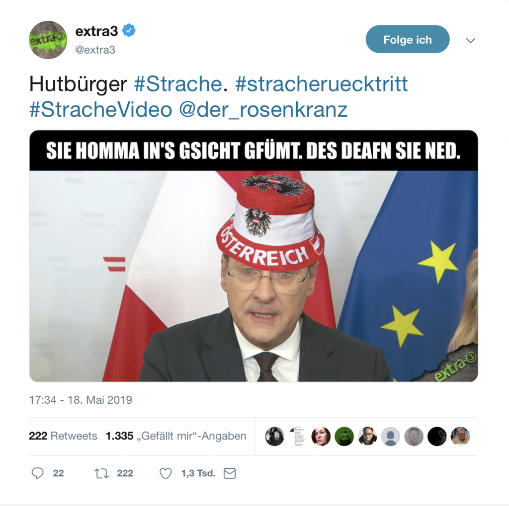 Die österreichische Version des Hutbürgers; Foto: Screenshot Twitter