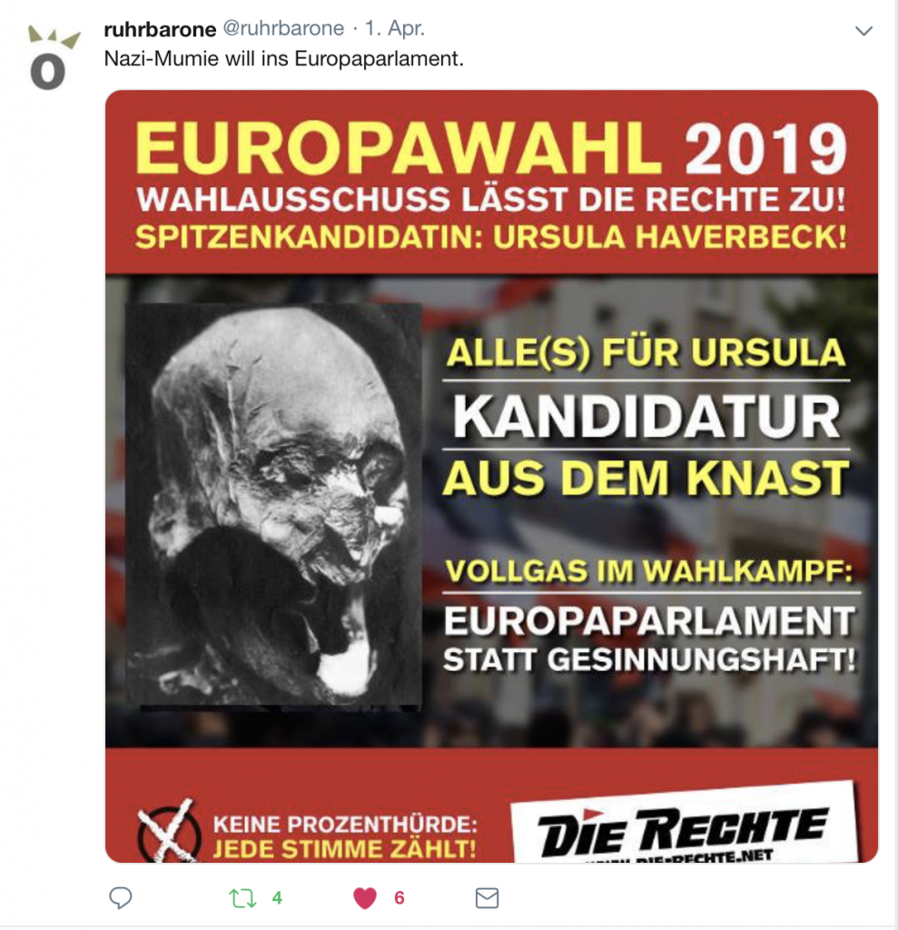 Die Ruhrbarone zum zentralen Wahlkampfthema der Nazis aus Dortmund-Dorstfeld; Screenshot