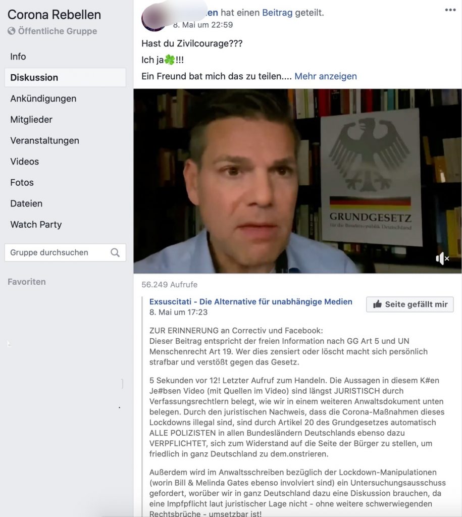 Viel juristischer Bullshit und KenFM: Passt; Screenshot Facebook