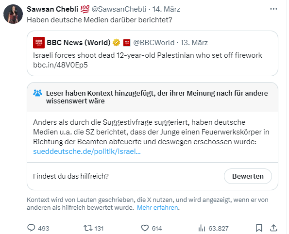 Ja, deutsche Medien haben berichtet! (Quelle: X)